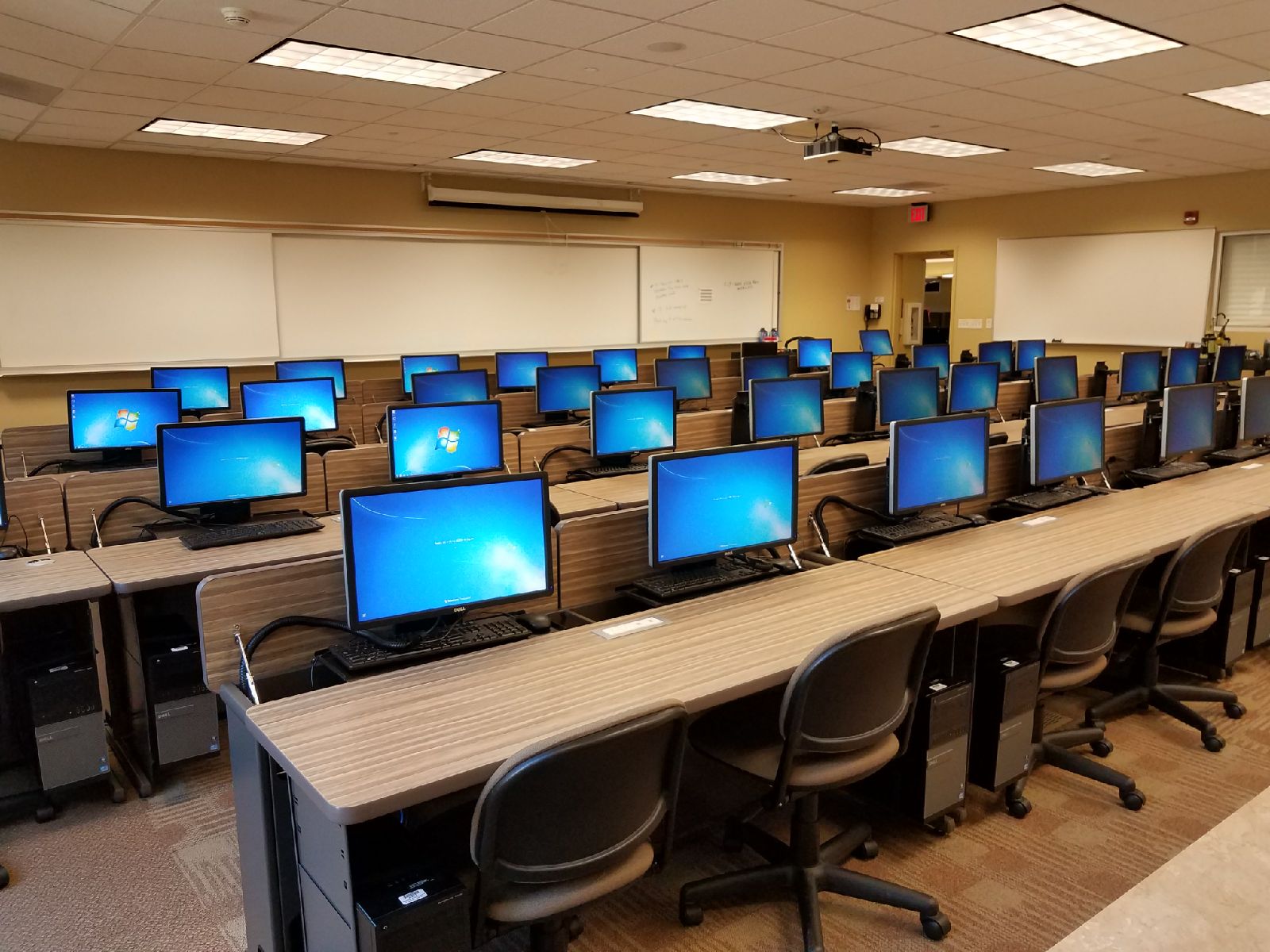 Computer Comforts Hide-Away LCD Tables at Cuyamaca College