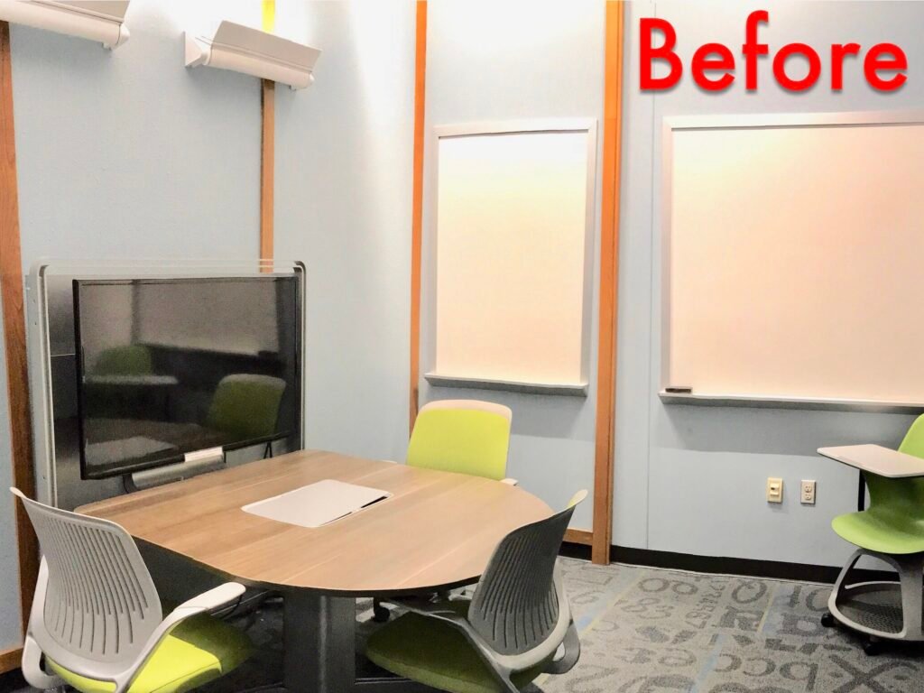 Furniture installation at University of North Texas featuring the PowerBar and Node.