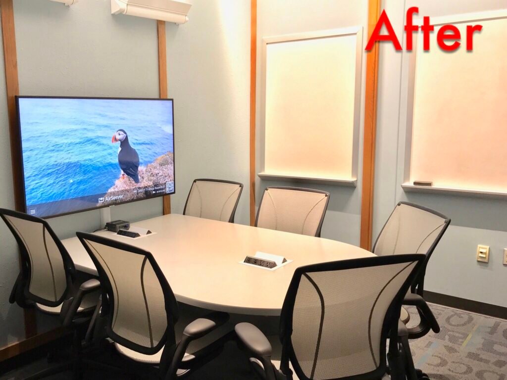 Furniture installation at University of North Texas featuring the PowerBar and Node.