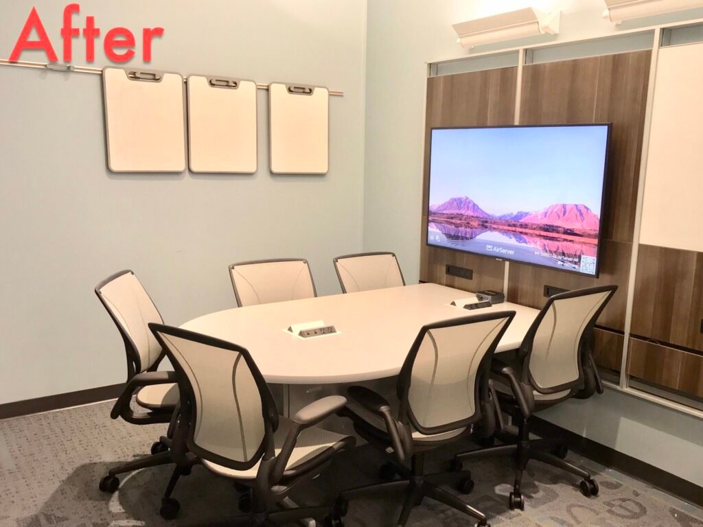 Furniture installation at University of North Texas featuring the PowerBar and Node.