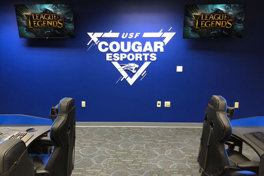 Computer Comforts' MOBA Esports Tables at the University of Saint Francis's Gaming Arena