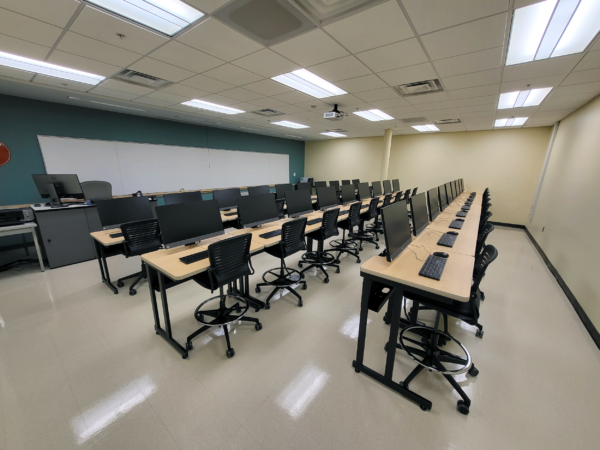 Computer Comforts furniture installed at Cayuga Community College
