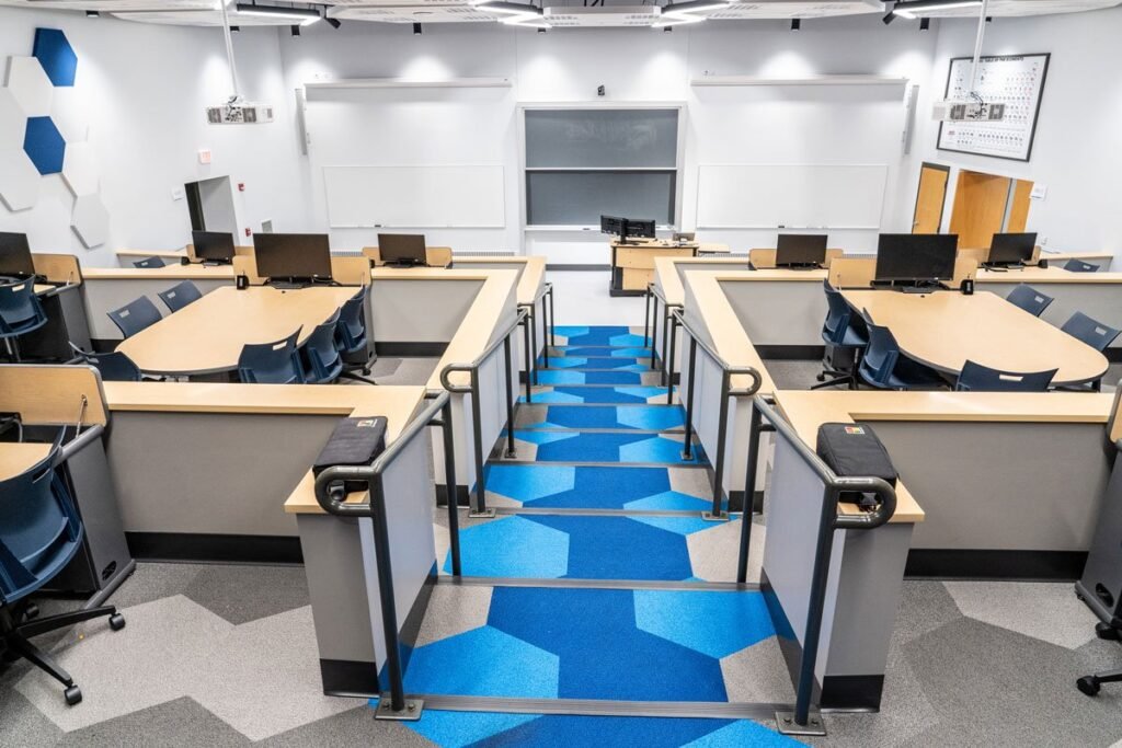 Computer Comforts' Hide-Away Module and Collaborative Student Tables at Lawrence University
