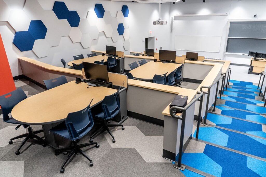 Computer Comforts' Hide-Away Module and Collaborative Student Tables at Lawrence University