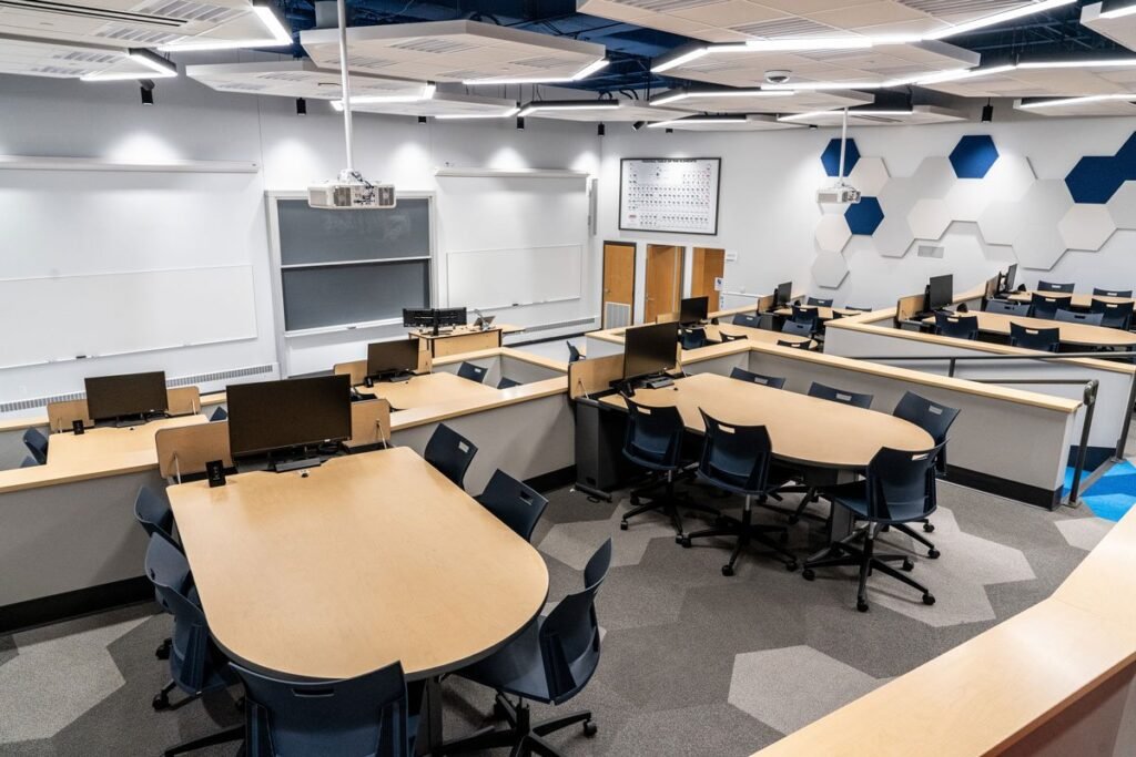 Computer Comforts' Hide-Away Module and Collaborative Student Tables at Lawrence University