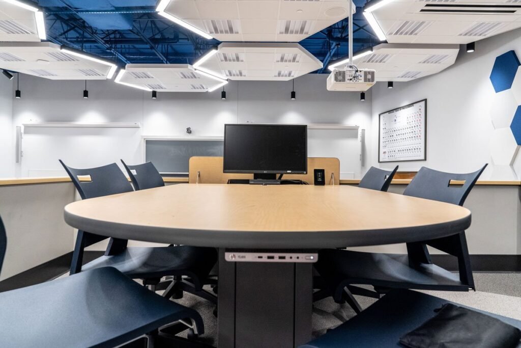 HP Elite Mini Computer mounted to Computer Comforts' Collaborative Table
