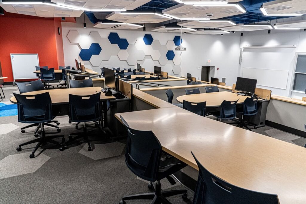 Computer Comforts' Hide-Away Module and Collaborative Student Tables at Lawrence University