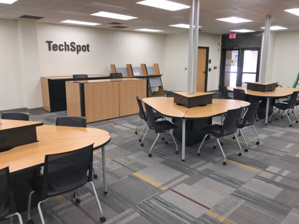 Computer Comforts furniture installed at Texas State University, San Marcos