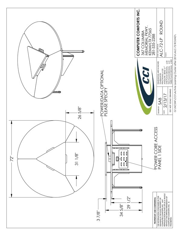 CAD Drawing for #ALC-72-RND-LP