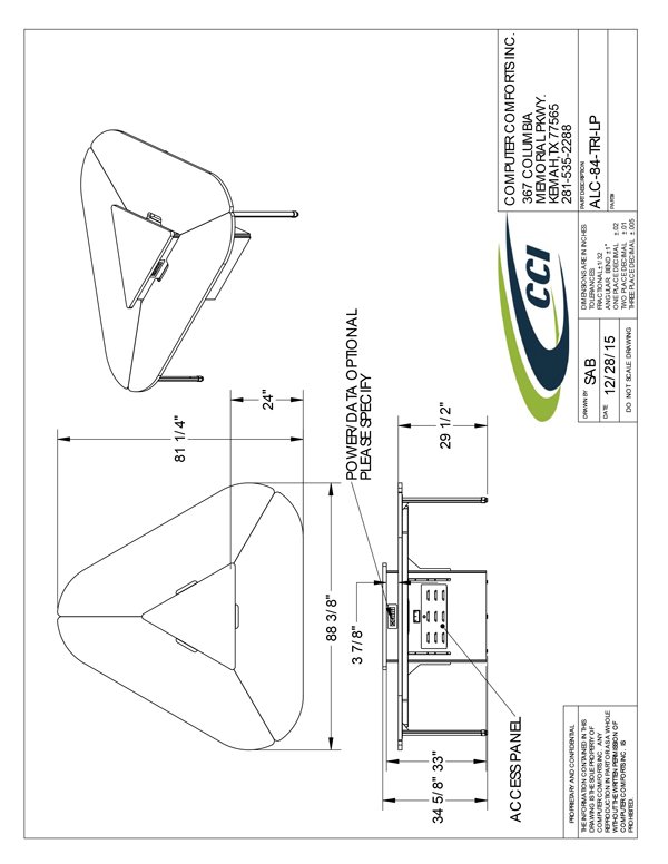 CAD Drawing for #ALC-84-TRI-LP