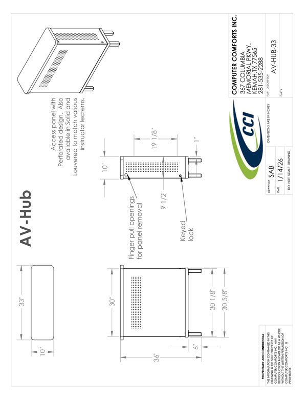 CAD Drawing for AV-HUB-33