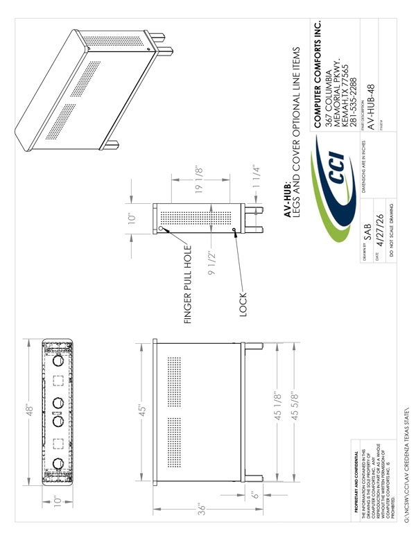 CAD Drawing for AV-HUB-48-PERF
