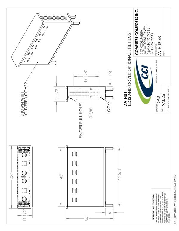 CAD Drawing for AV-HUB-48