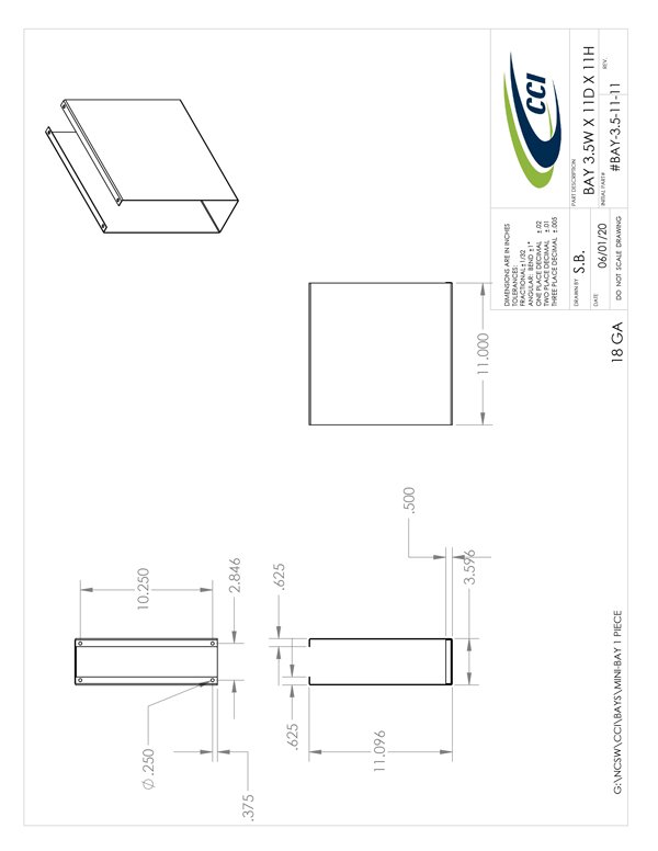 CAD Drawing for #BAY-3.5-11-11