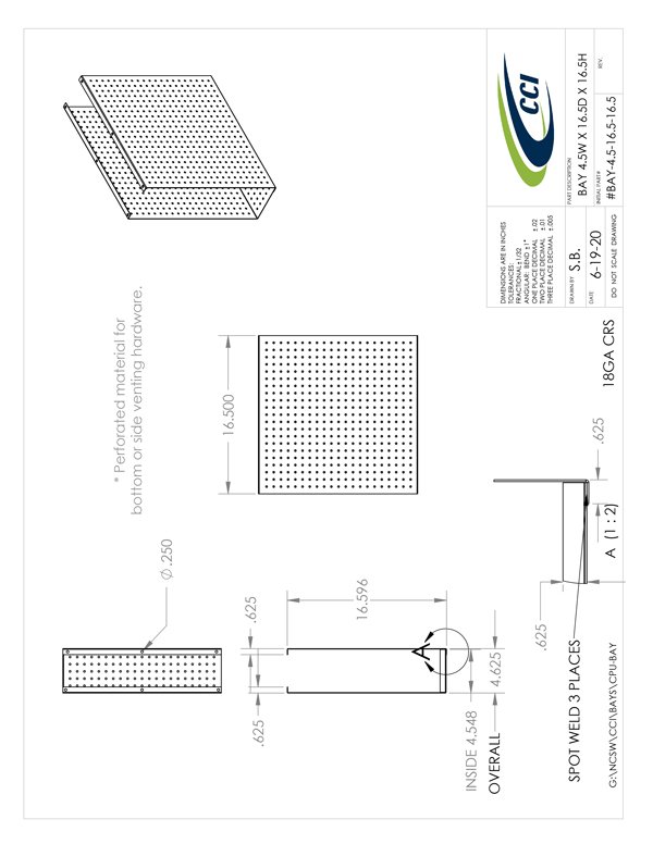 CAD Drawing for #BAY-4.5-16.5-16