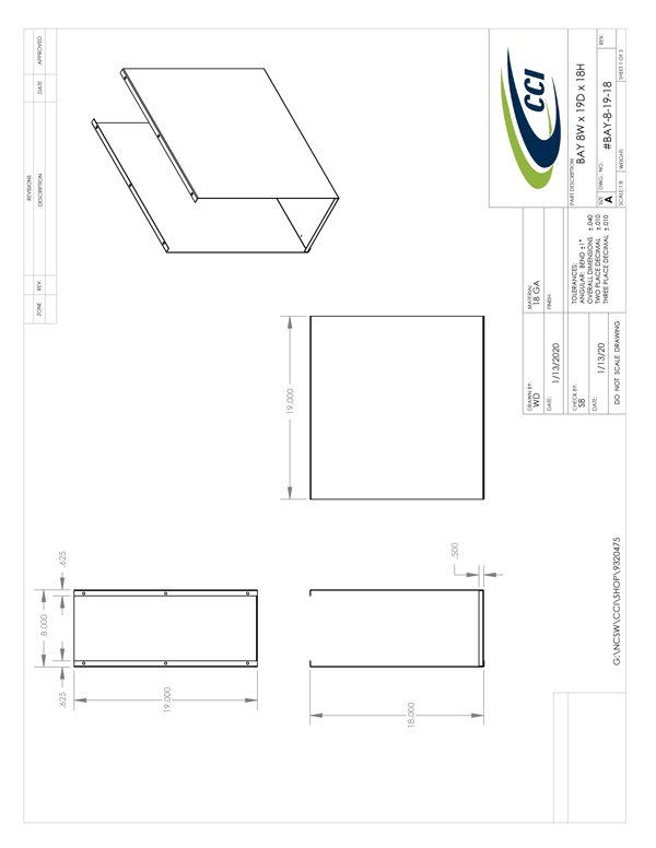 CAD Drawing for #BAY-8-19-18