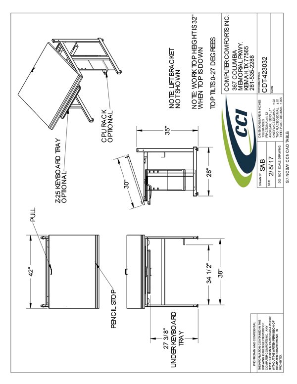 CAD Drawing for #CDT-423032 