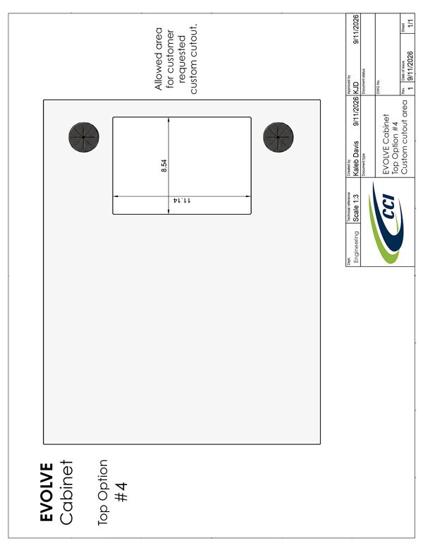 CAD Drawing for Custom Cutout Allowance