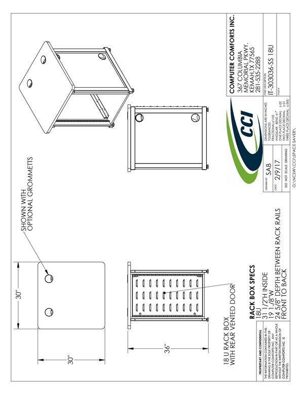 CAD Drawing for #IT-303036-SS-18U