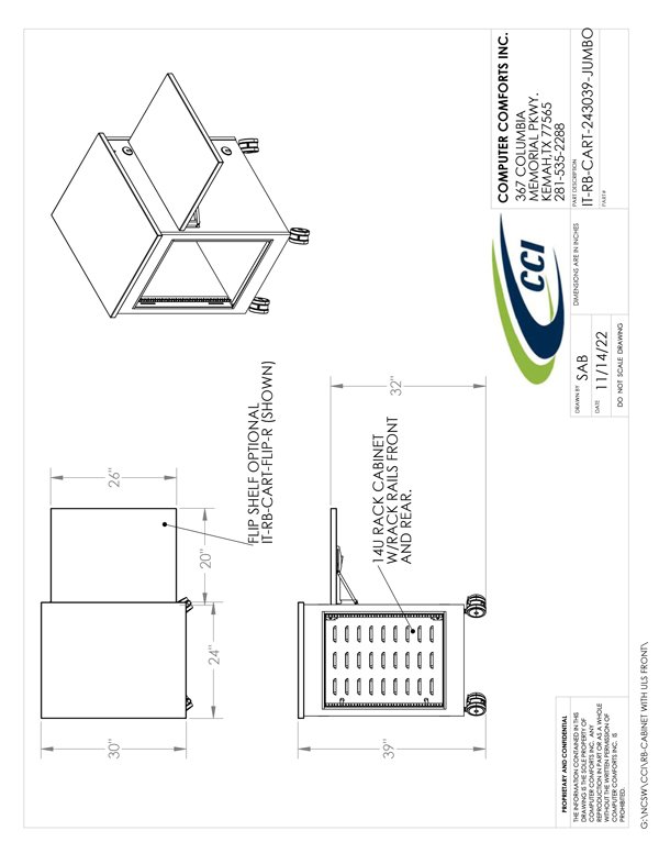 CAD Drawing for  #IT-RB-CART-243039-JUMBO