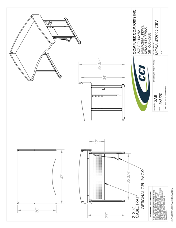 CAD Drawing for #MOBA-423029-CRV