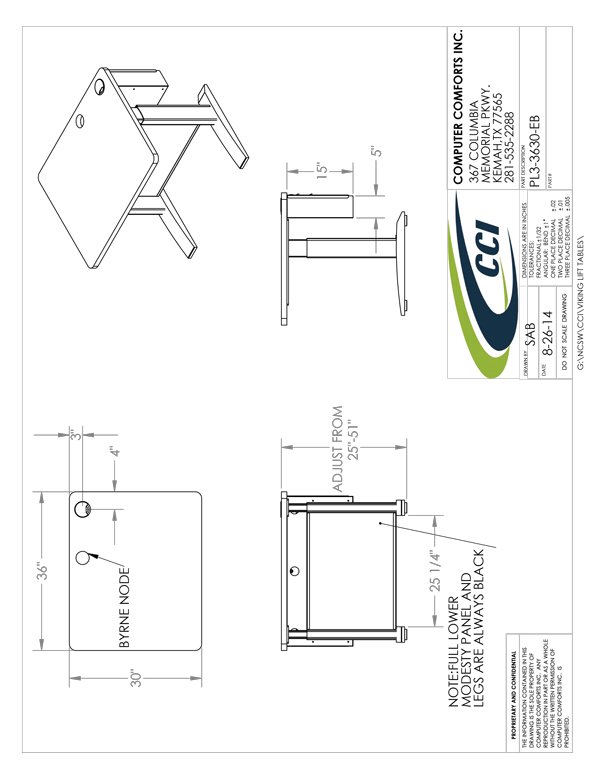 CAD Drawing for #PL3-3630-EB