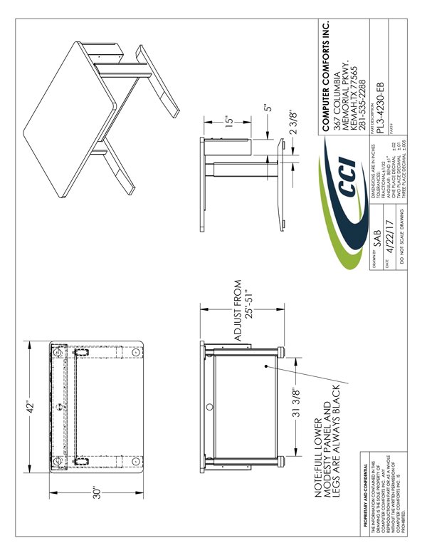 CAD Drawing for #PL3-4230-EB