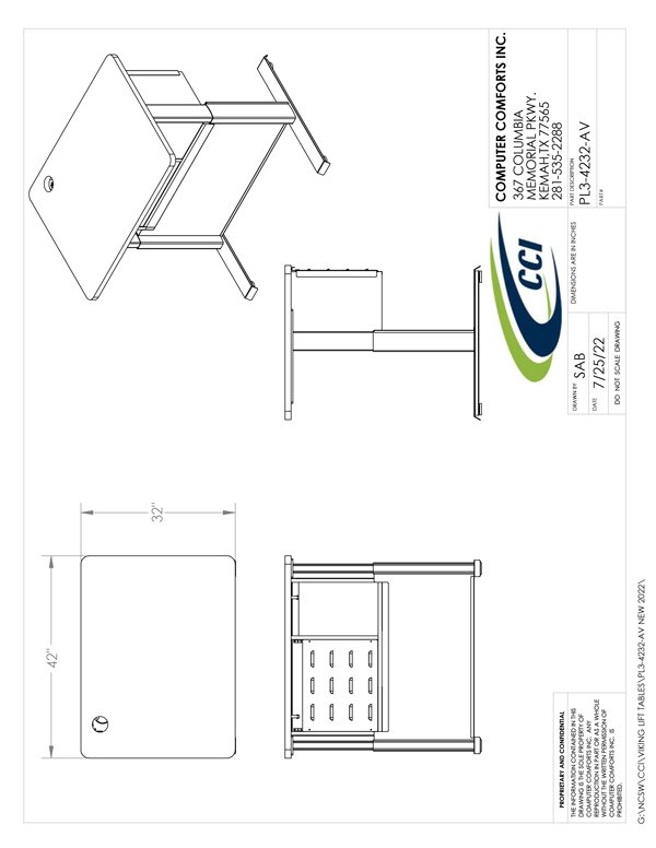 CAD Drawing for #PL3-4232-AV
