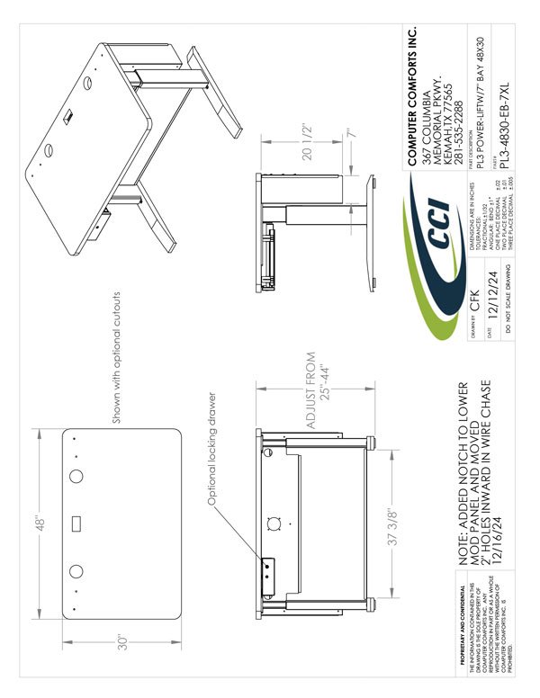 CAD Drawing for #PL3-4830-EB-7XL