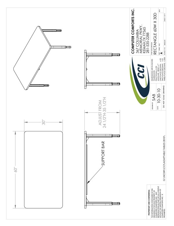 CAD Drawing for #RECTANGLE6030
