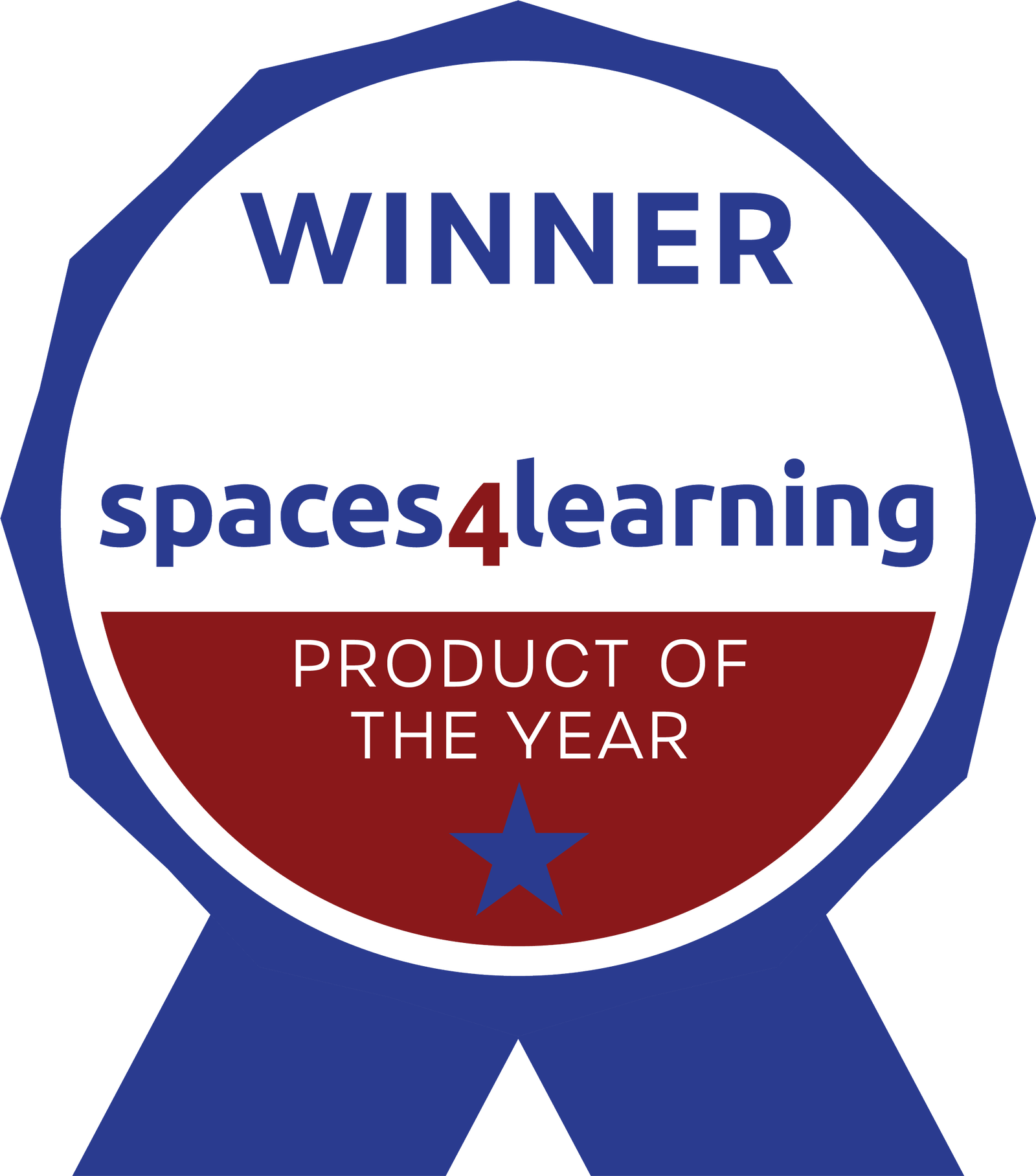Spaces4Learning 2025 Product of the Year award badge