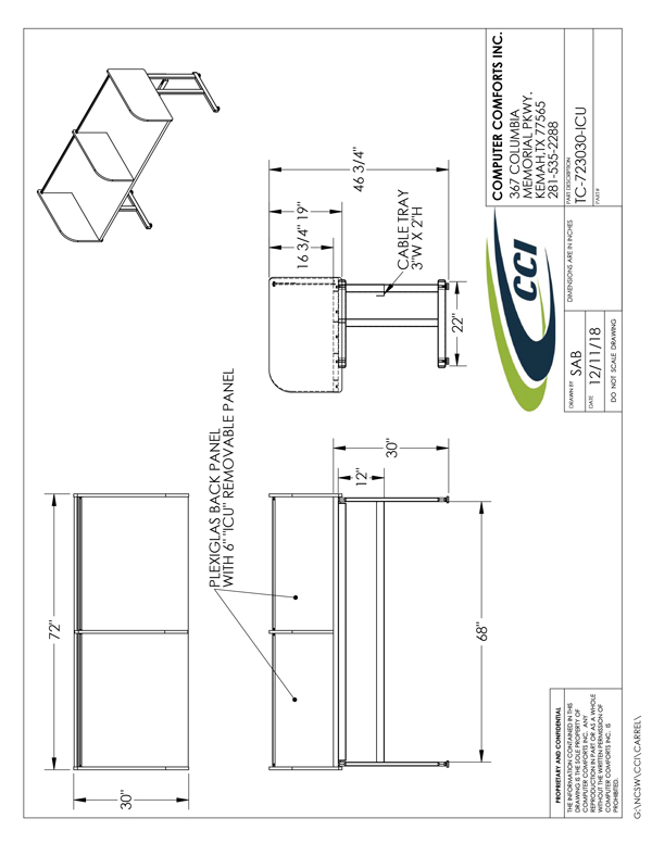 CAD Drawing for TC-723030-ICU