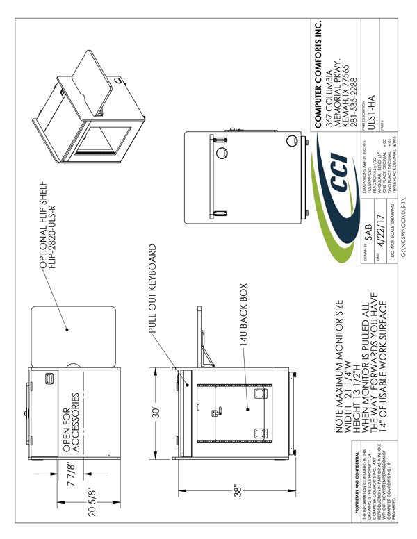 CAD Drawing for ULS1-HA-38
