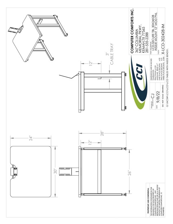 CAD Drawing for #X-LCD-302428-IM