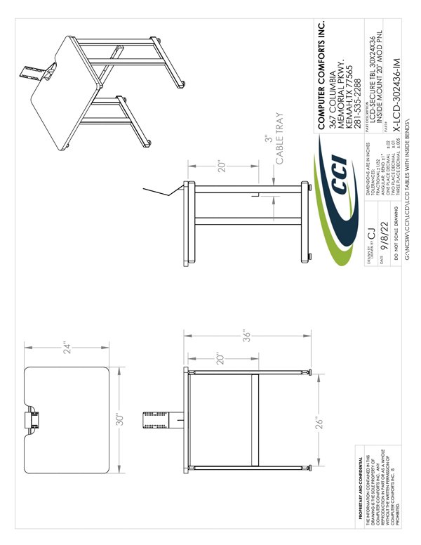 CAD Drawing for #X-LCD-302436-IM