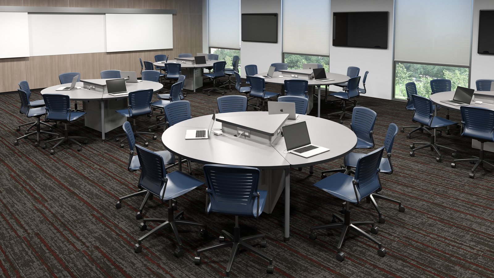 Classroom featuring the Active Learning Cluster by Computer Comforts, Inc.