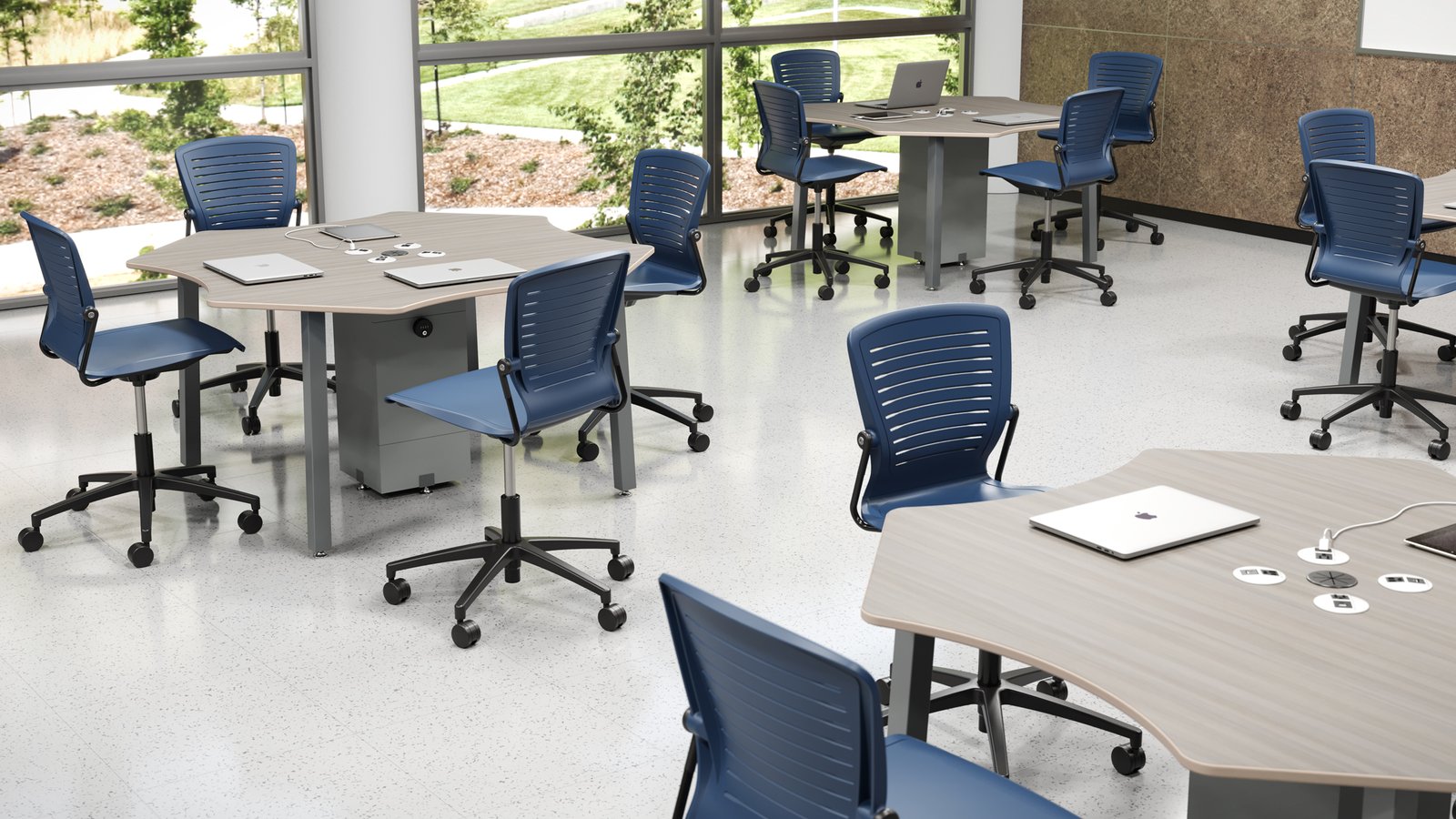 Classroom featuring the Axis Table by Computer Comforts, Inc.