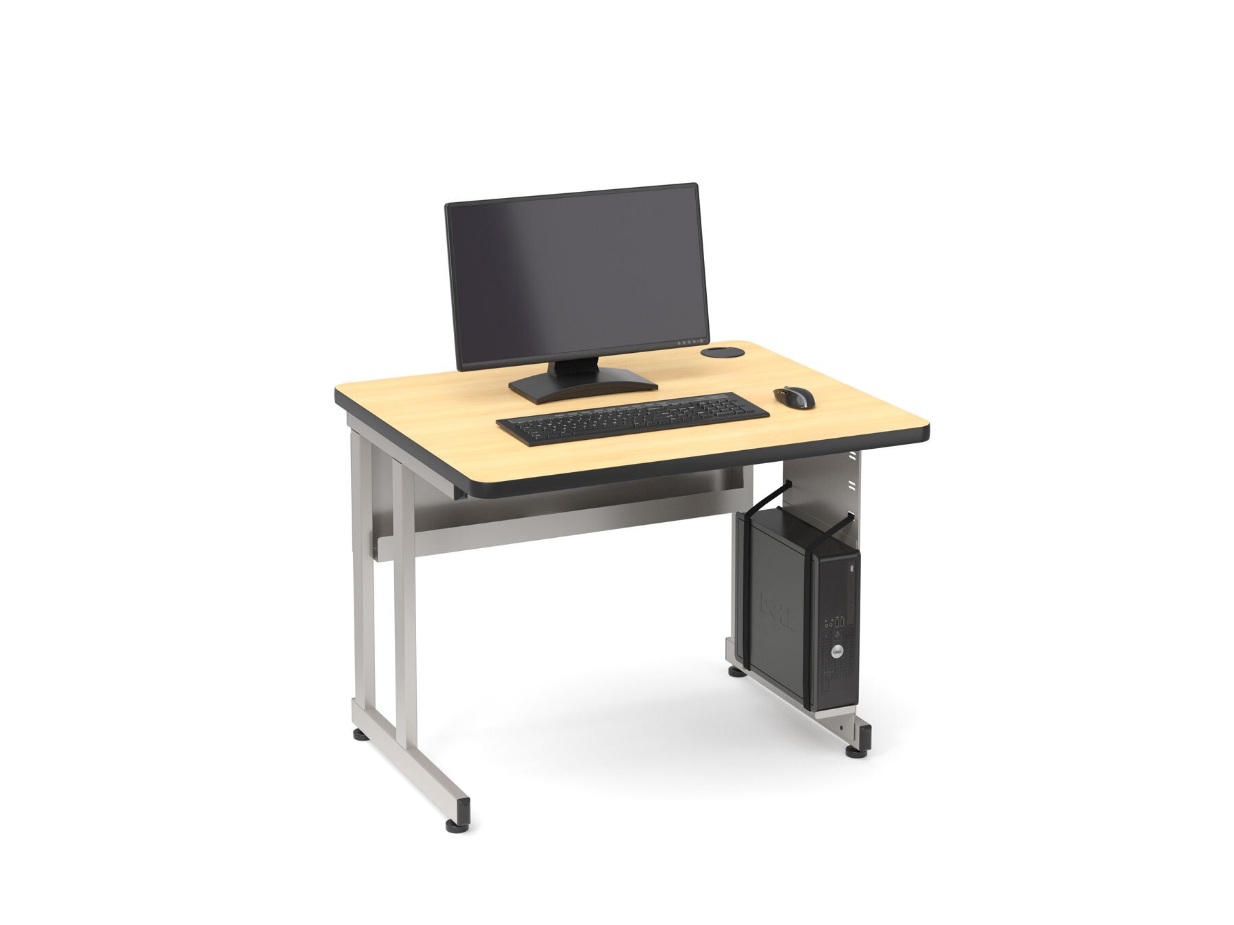 Computer Comforts basic single user student table for computer labs and classrooms