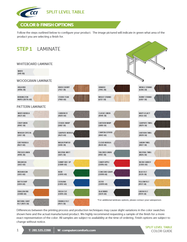 Split Level Table