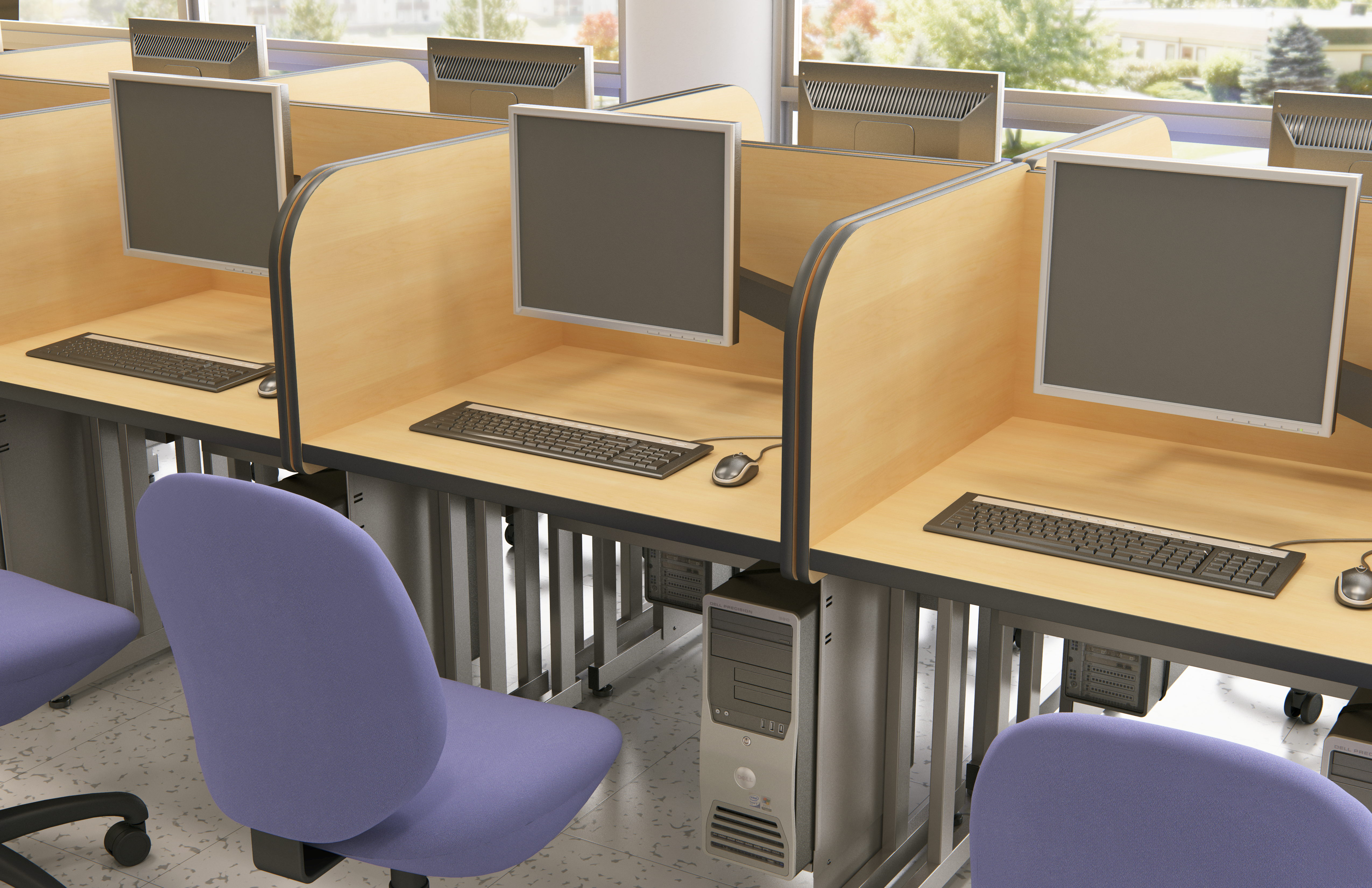 Testing Center furnished with CCI Testing Carrels