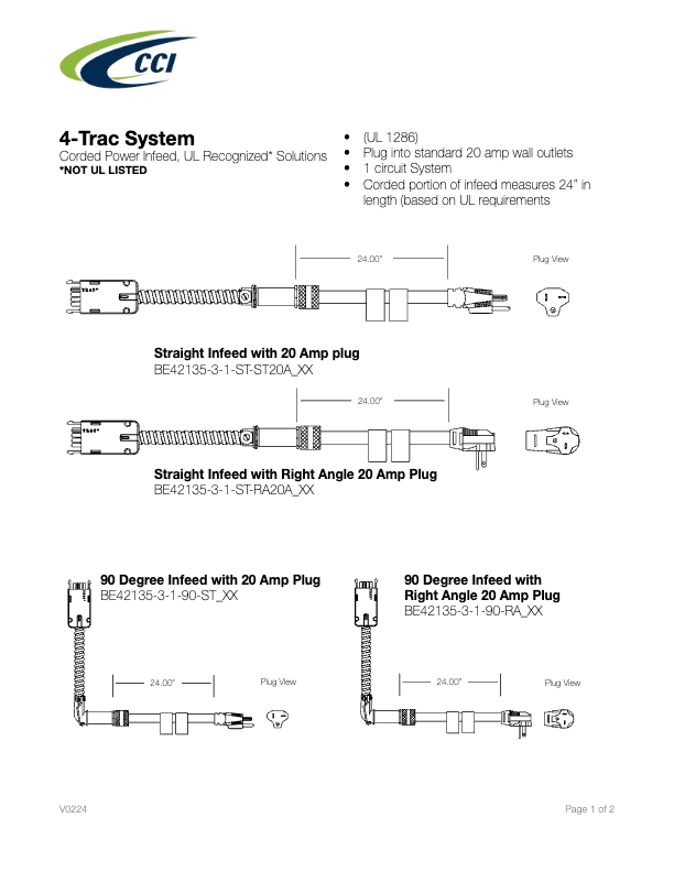 4-Trac Corded Infeed