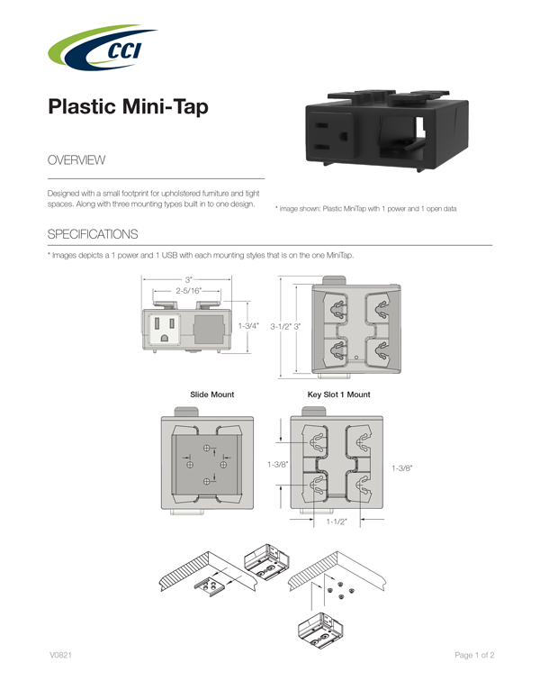 Cut Sheet for Mini-Tap