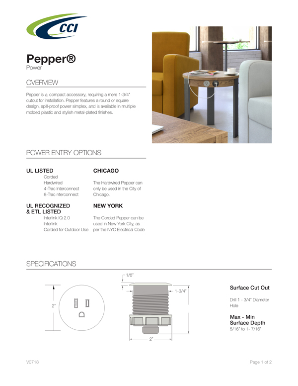 Cut Sheet for Pepper
