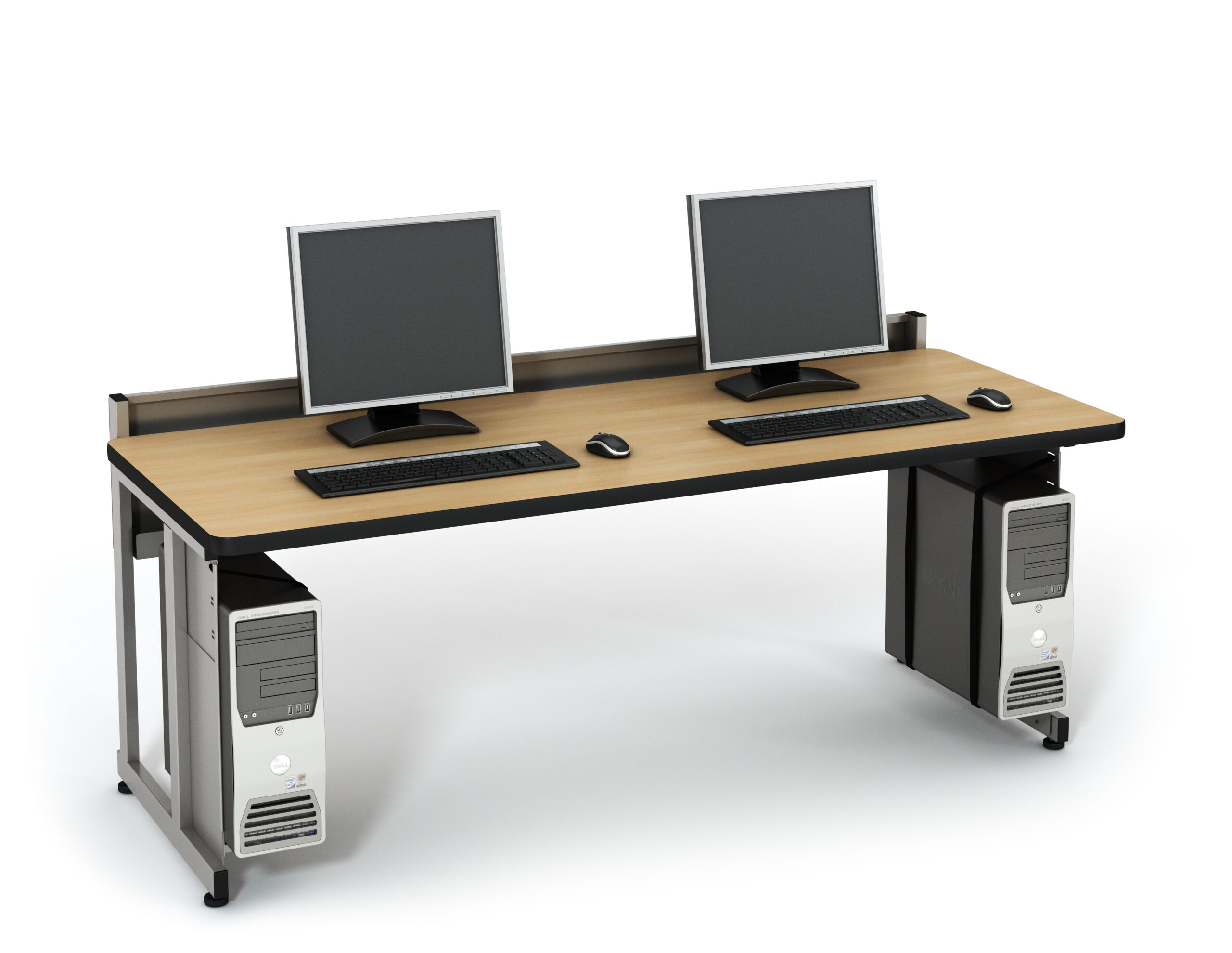 Computer Comforts Elevated Back table for classrooms and computer labs