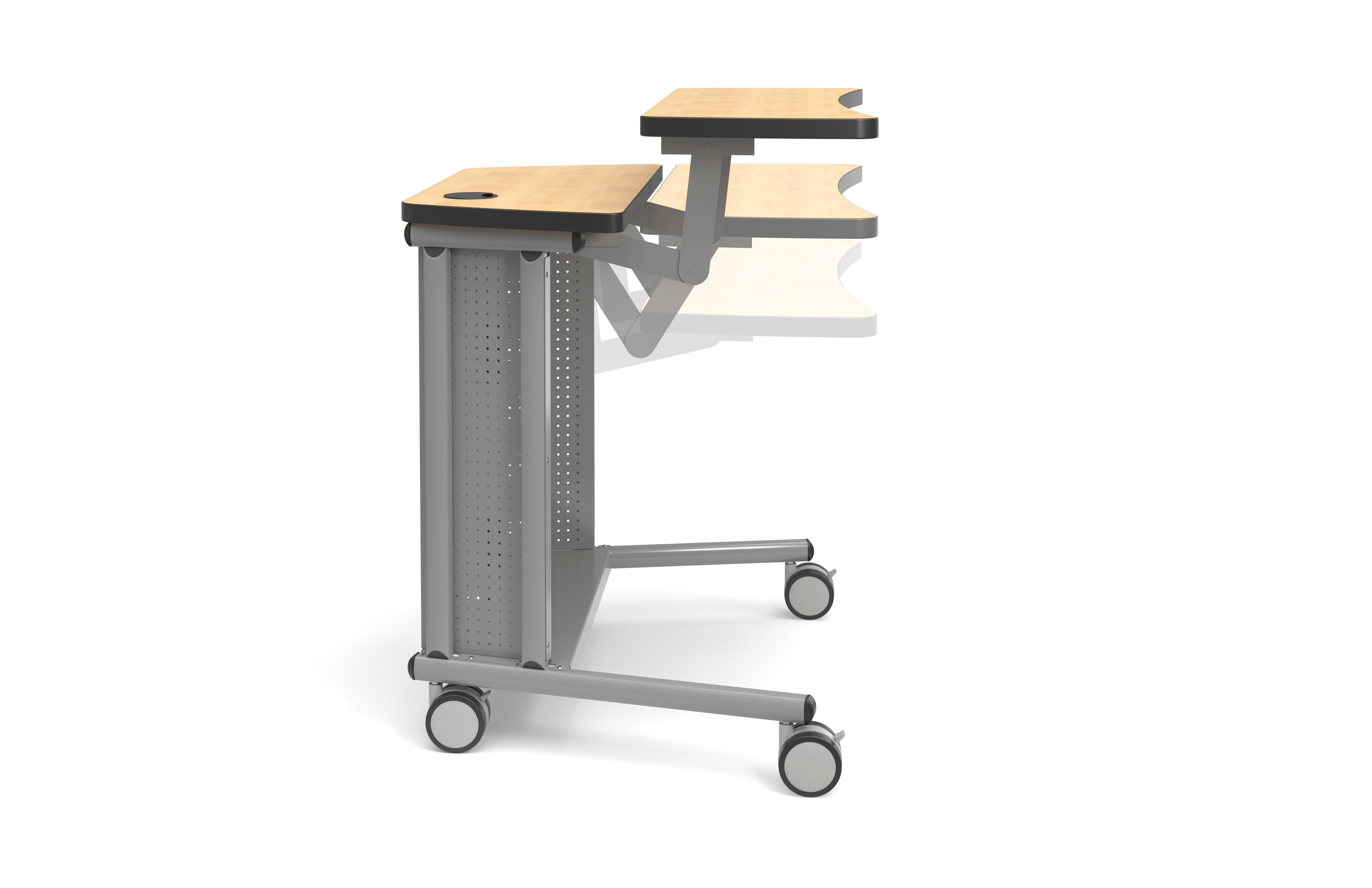 Computer Comforts Freedom Instructor Cart with adjustable height surface