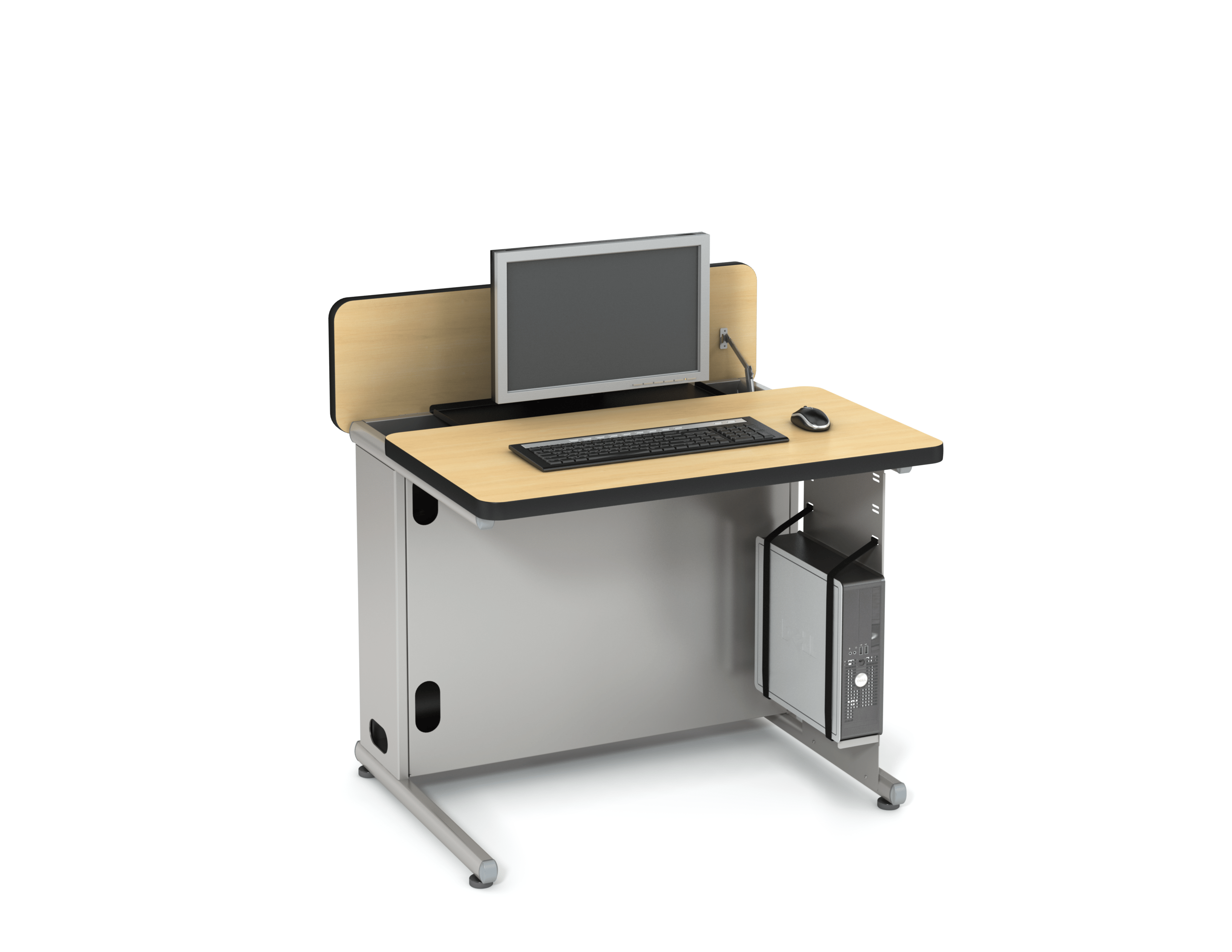 Computer Comforts Hide-Away LCD multi-purpose classroom and computer lab table