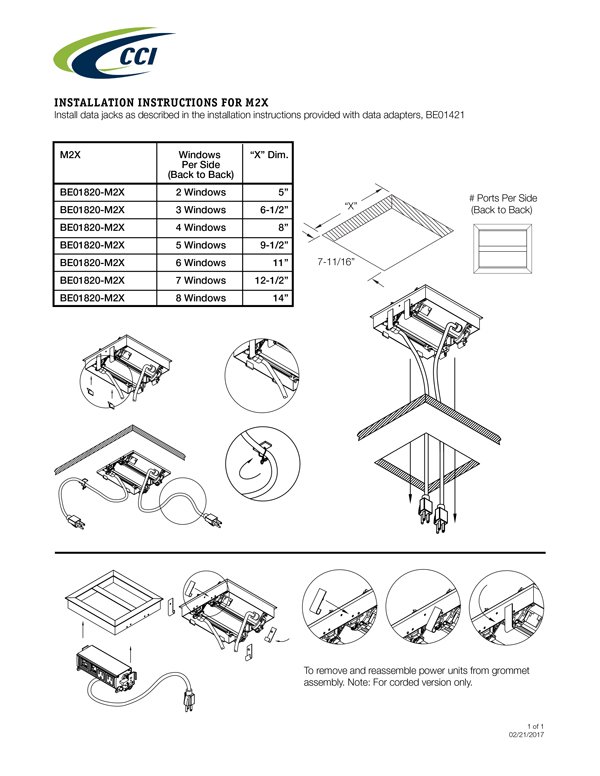 Installation Instructions for M2X