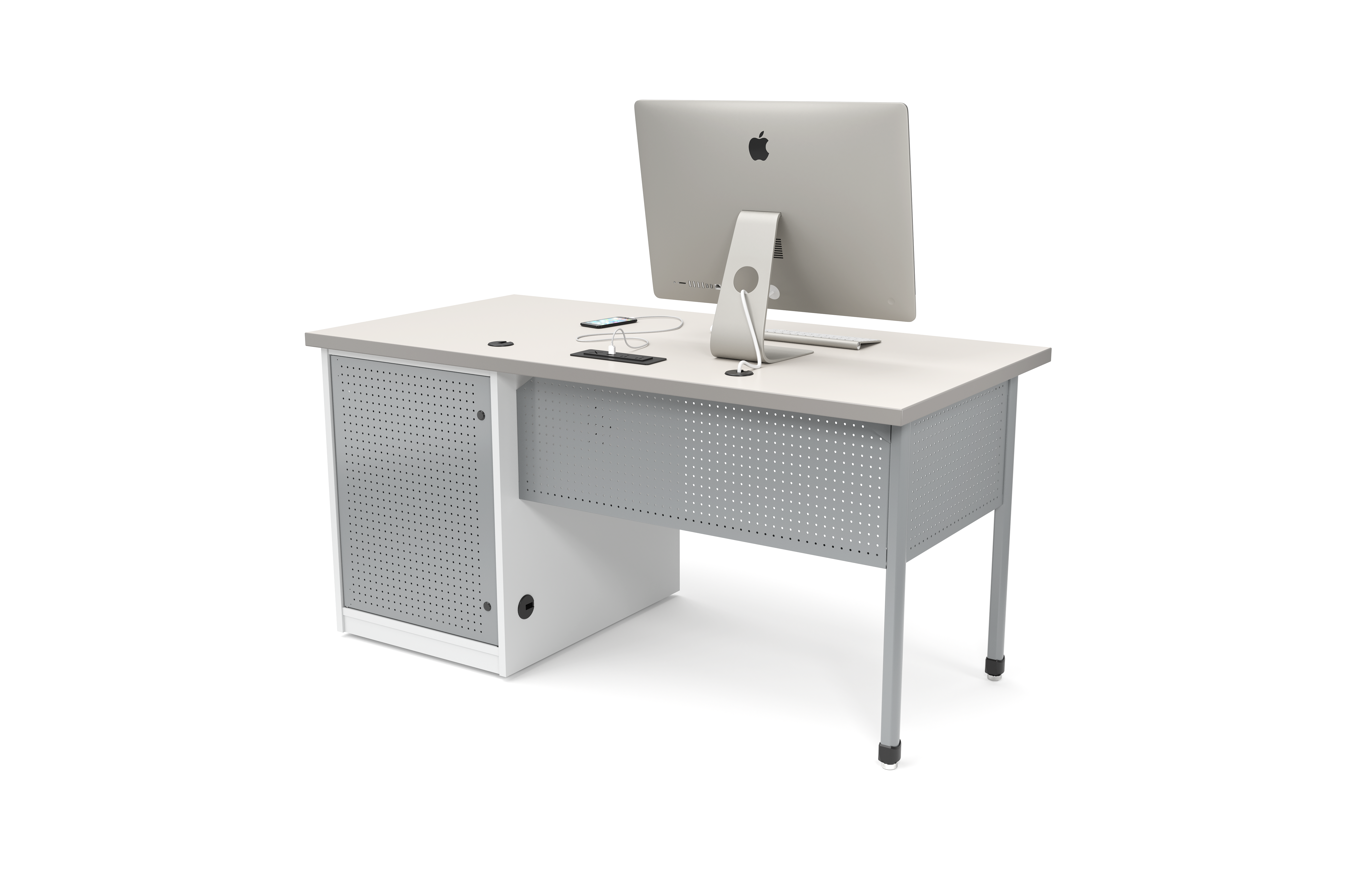 Computer Comforts Integrator Lectern with Slide-out 14U AV Cabinet