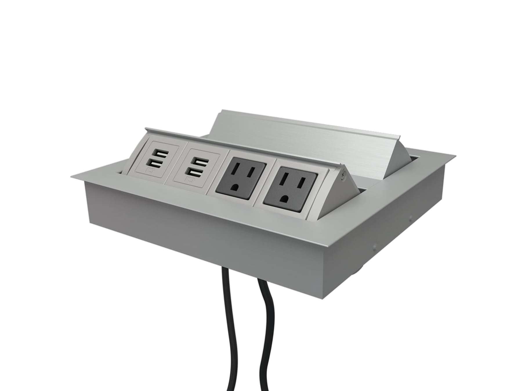 Computer Comforts M2X flip-up table-top power interface