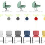OM5 Active Guest Chair showing poly shell colors from Modern Black to Seafoam Green for higher education seating.